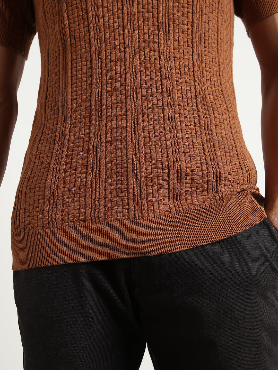 Oxford Textured Polo T-Shirt