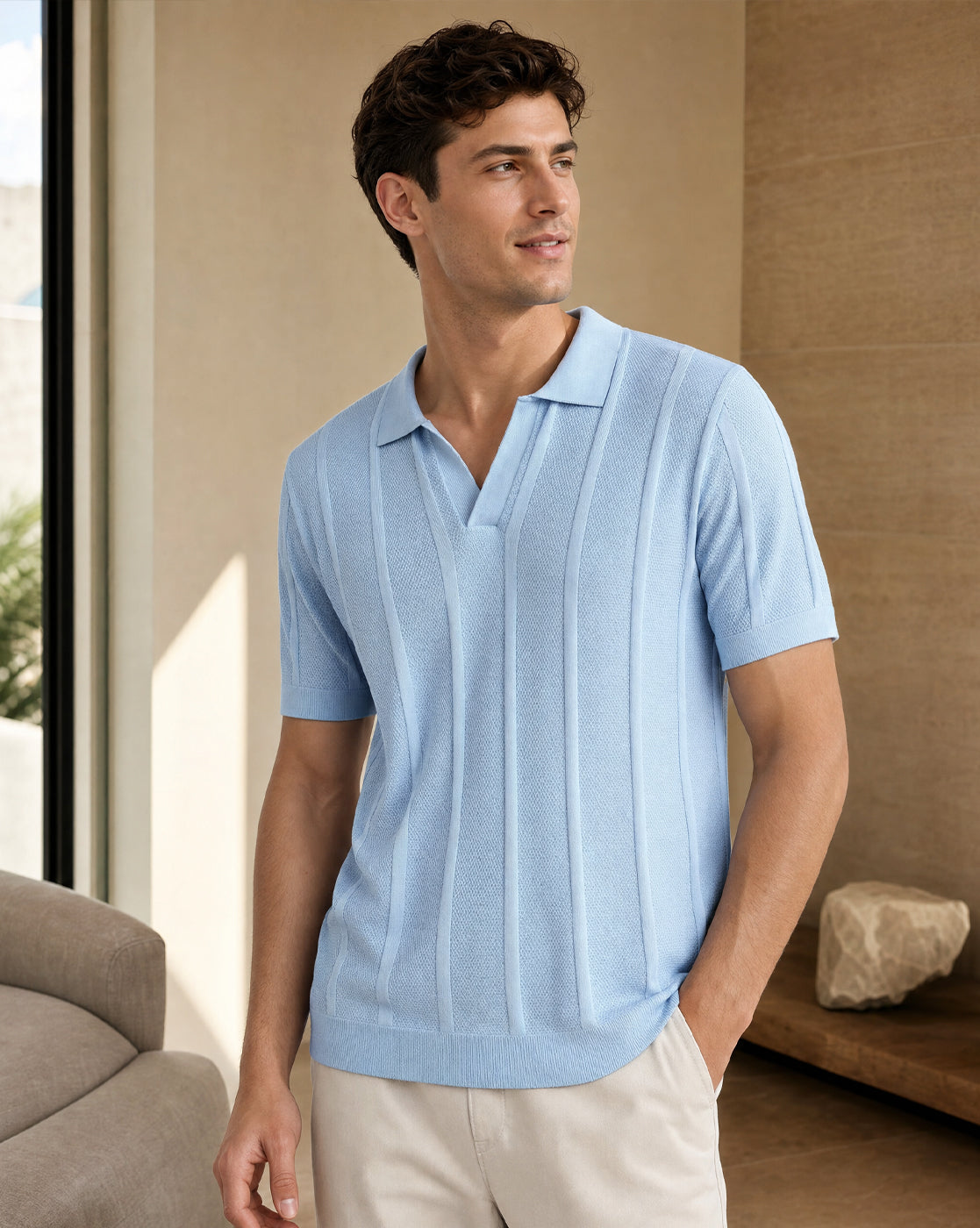 Urban Textured Polo T-Shirt