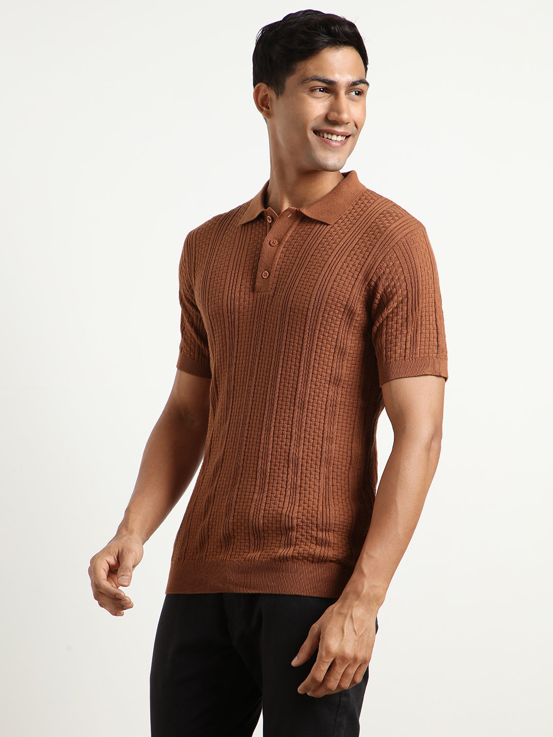Oxford Textured Polo T-Shirt