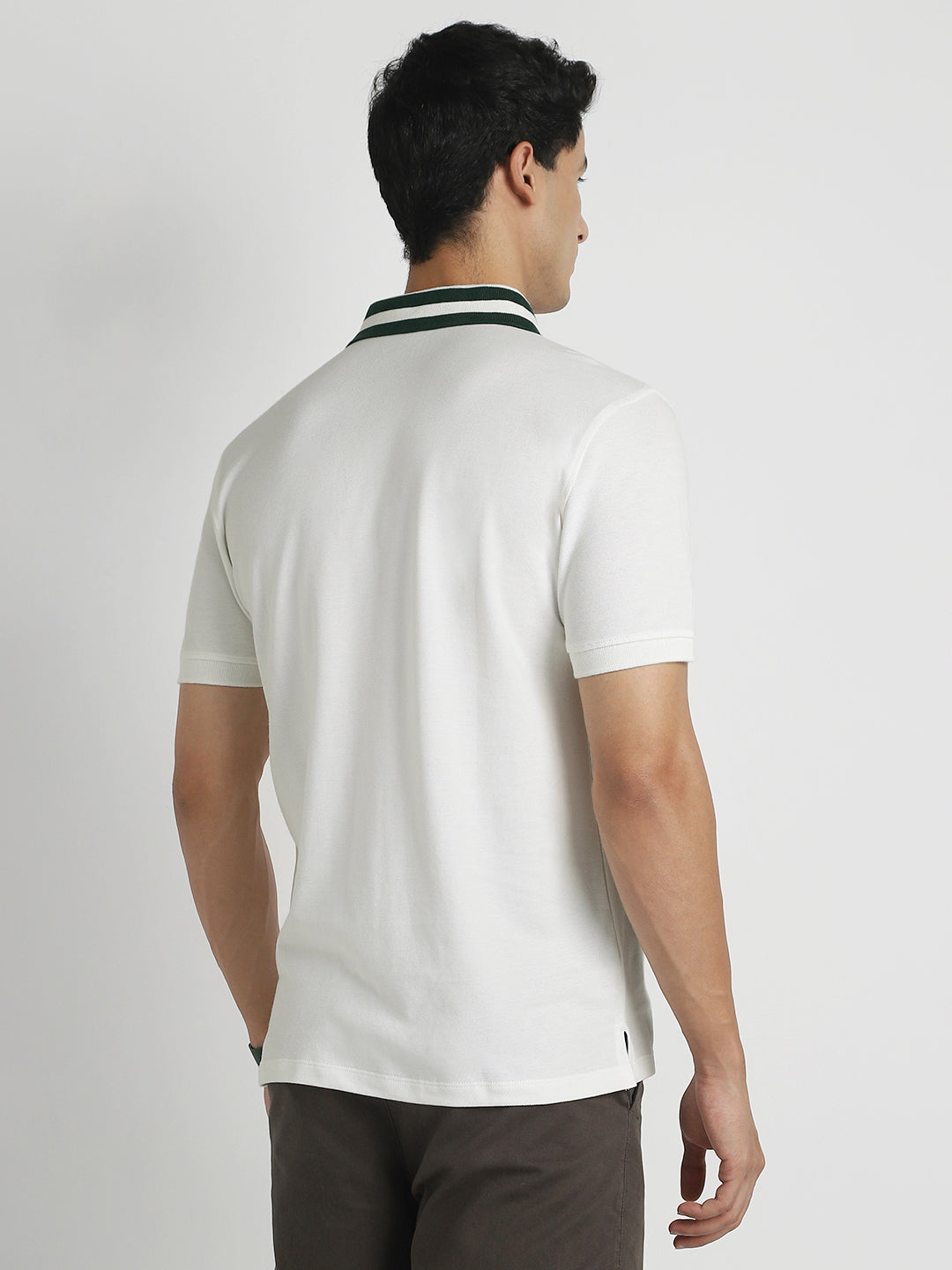 Striped Collar Polo T-Shirt