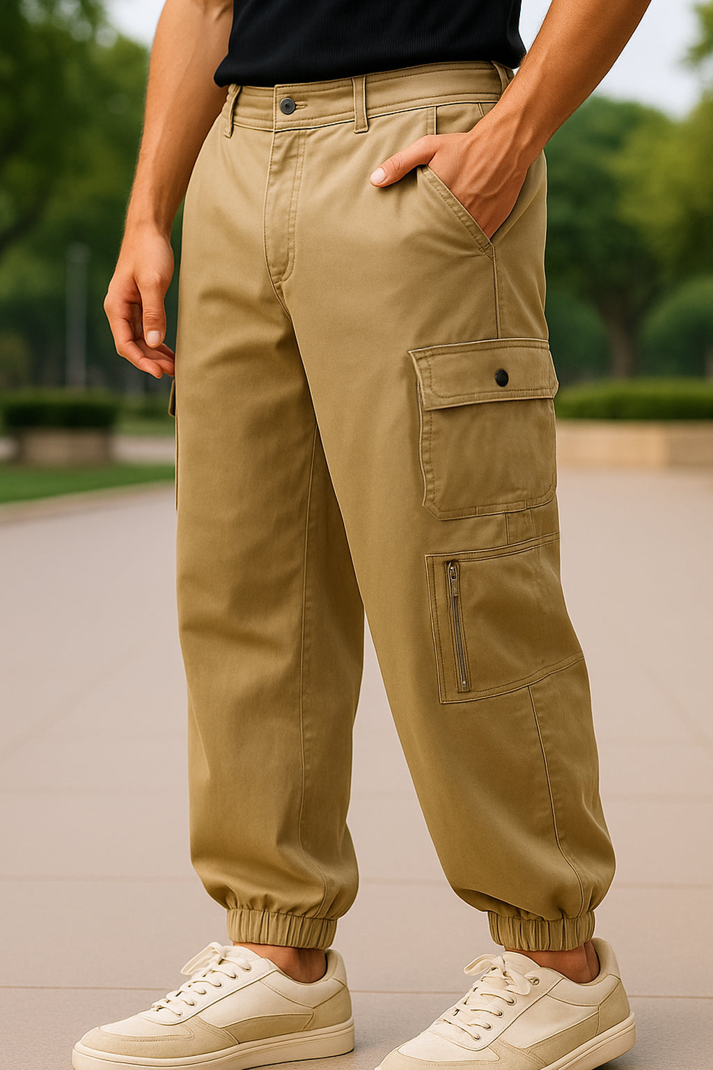 Straight Fit Cargo Regular Workout Joggers Online – Nobero