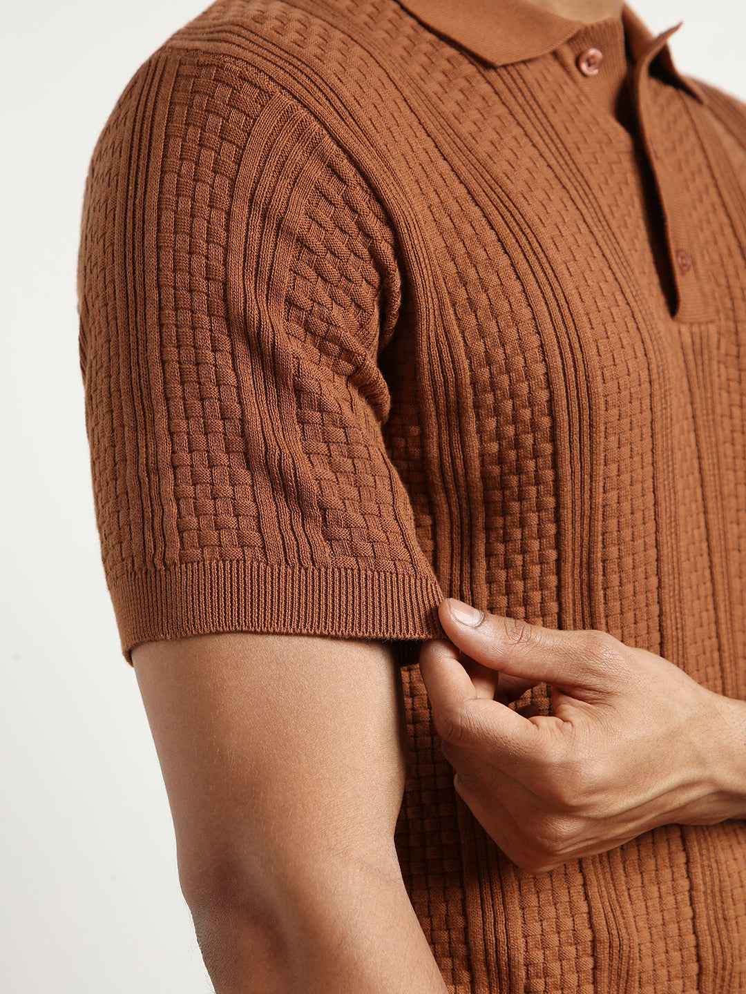 Oxford Textured Polo T-Shirt