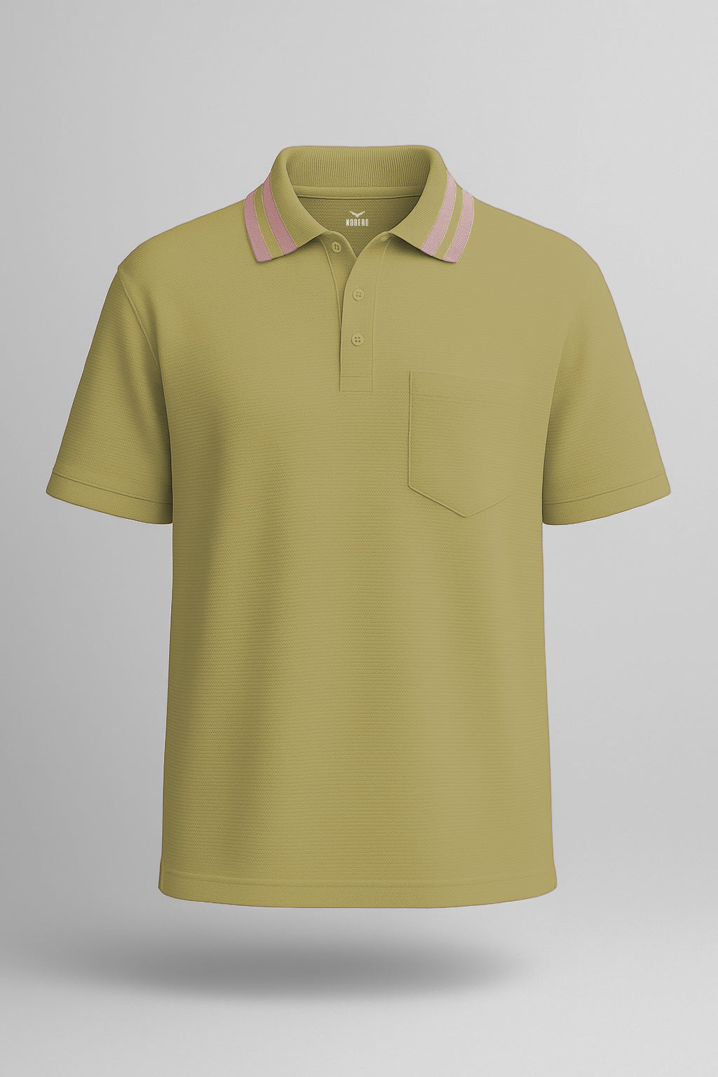 Striped Collar Polo T-Shirt