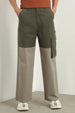 Baggy Fit Colorblocked Woven Cargo Pants