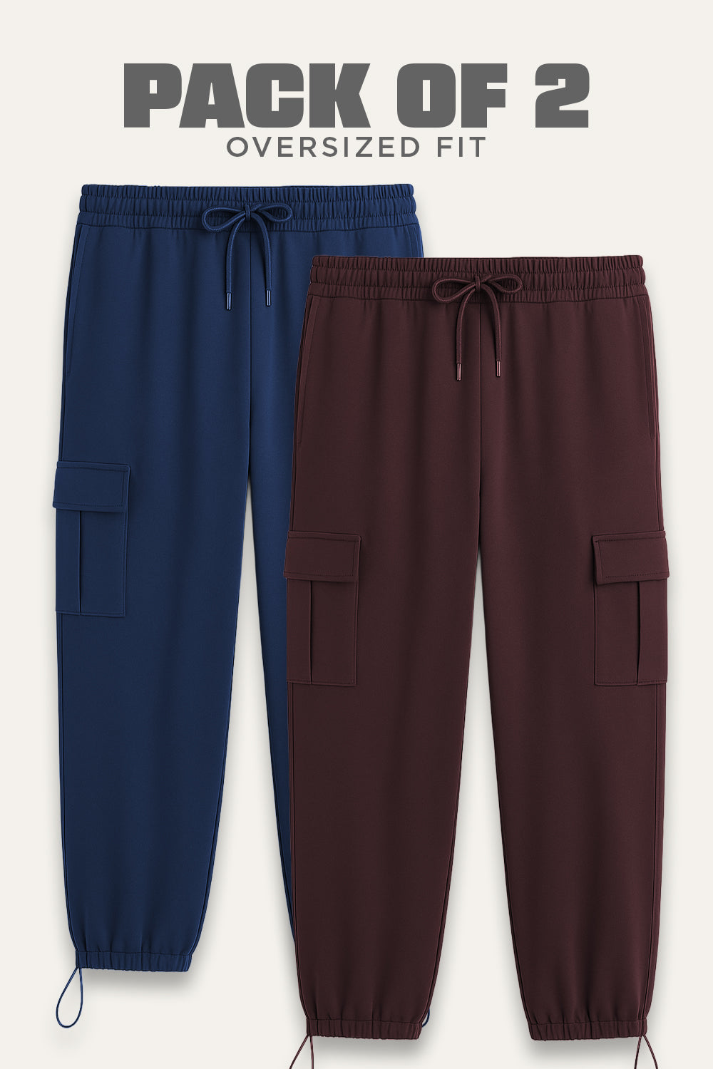2-Pack Oversized Cargo Trackpants