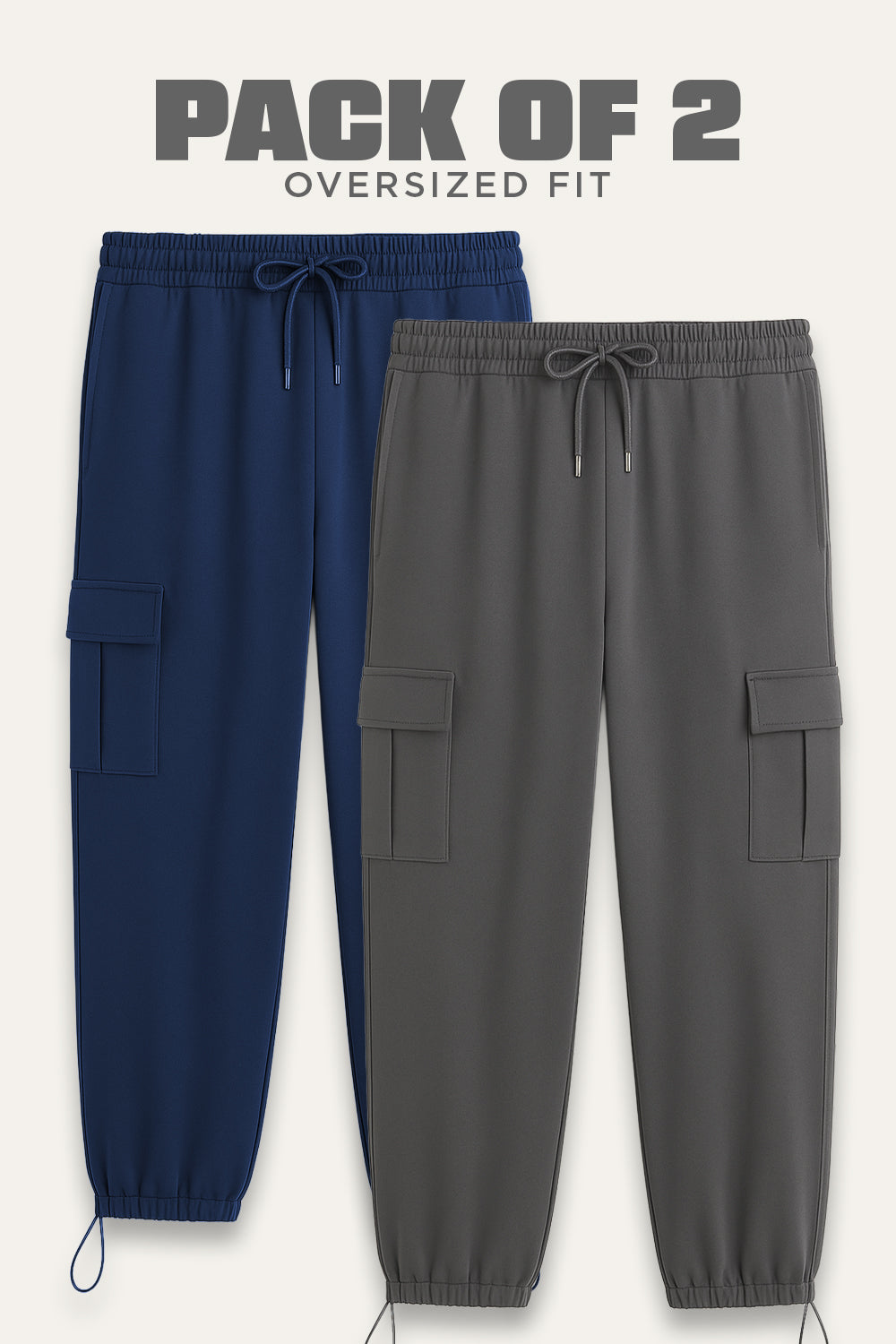 2-Pack Oversized Cargo Trackpants