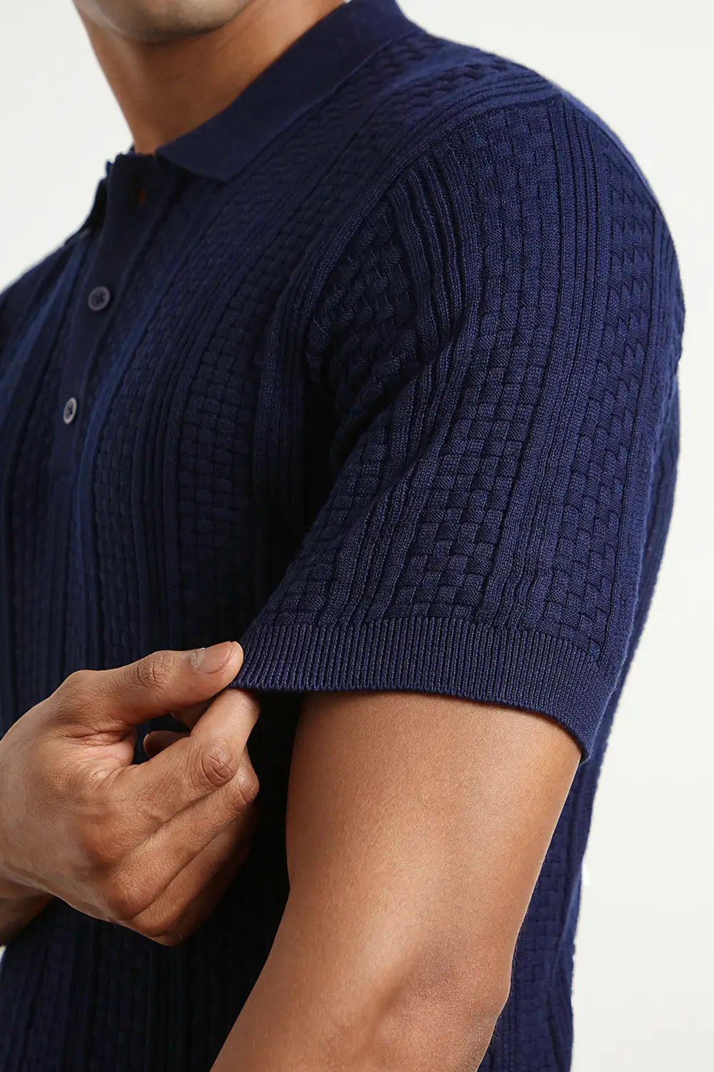 Oxford Textured Polo T-Shirt