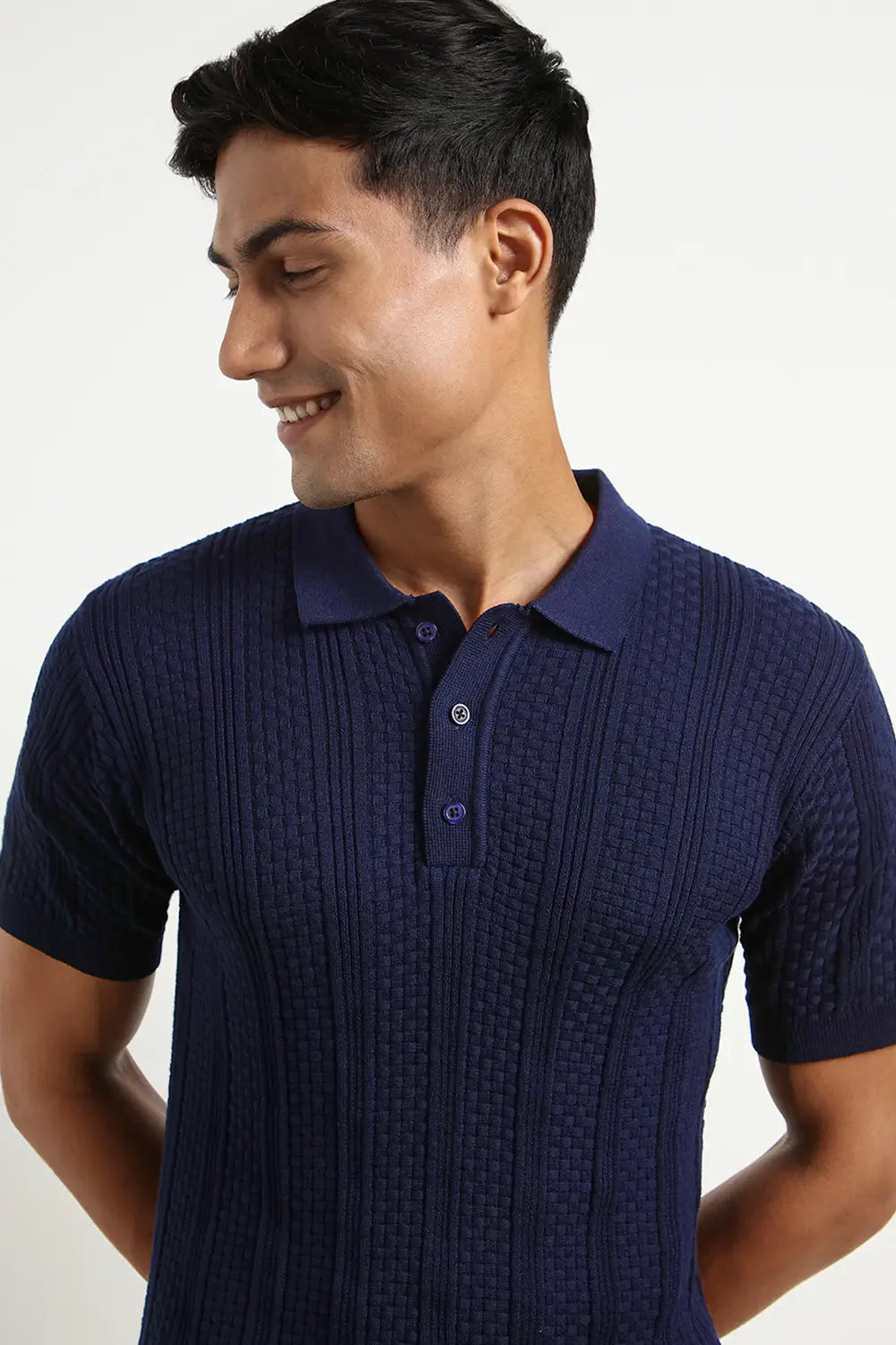 Oxford Textured Polo T-Shirt