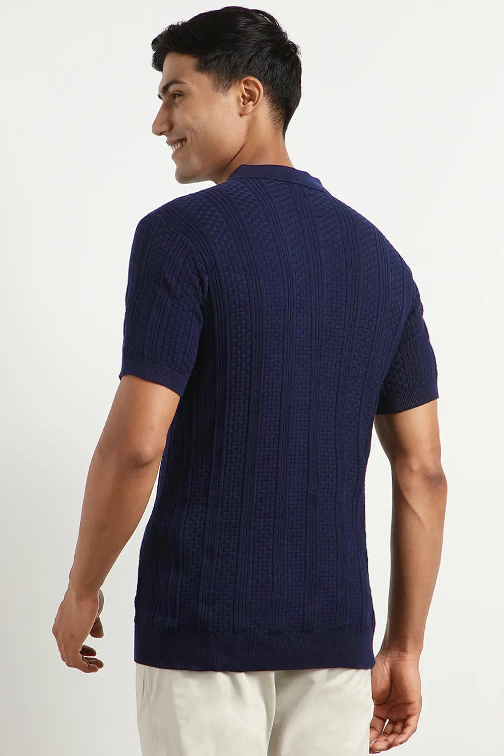 Oxford Textured Polo T-Shirt