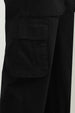 Oversized Woven Black Cargo Pants