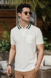 Striped Collar Polo T-Shirt