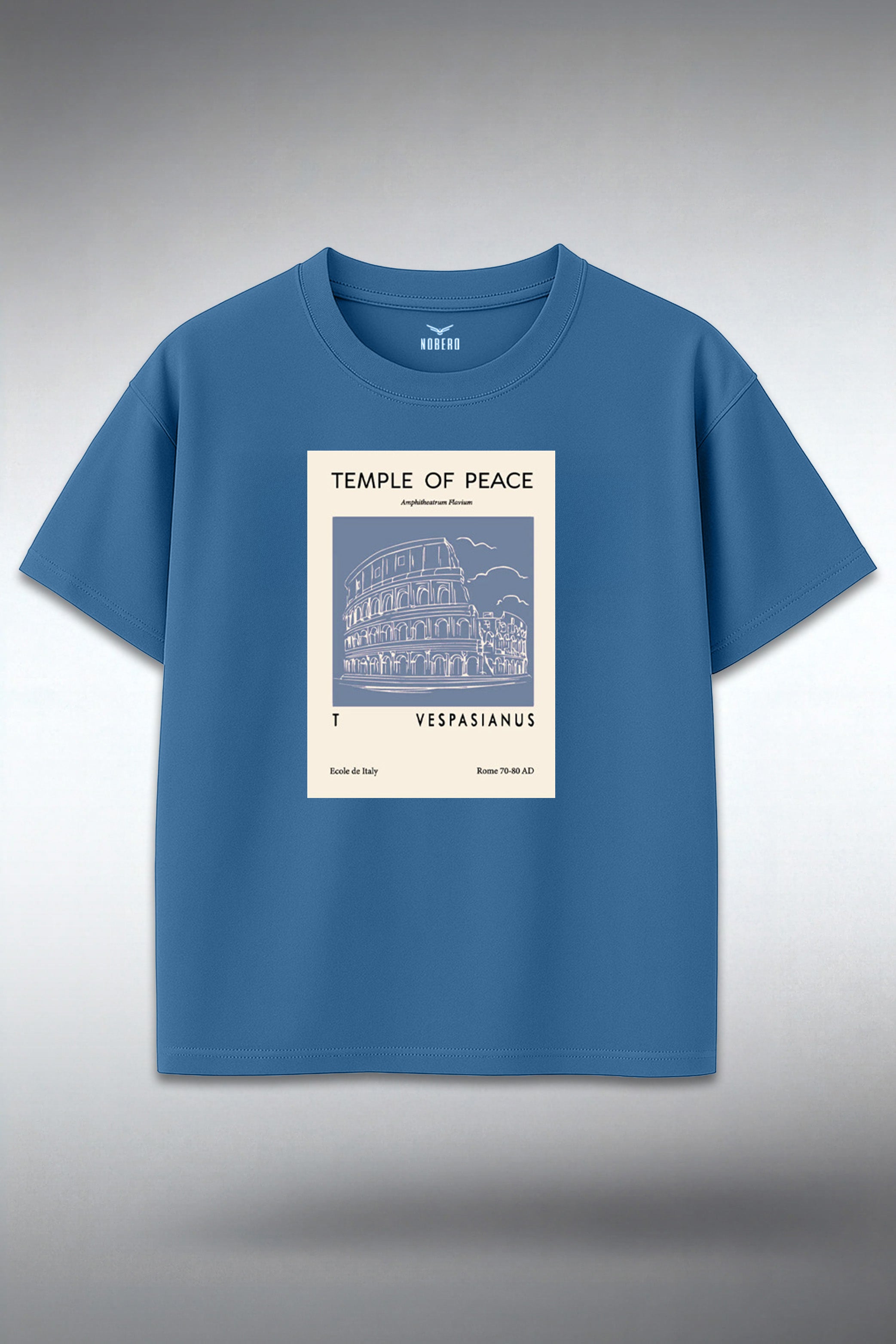 Shop Peace Oversized T Shirt Online Blue Oversized Tee Nobero