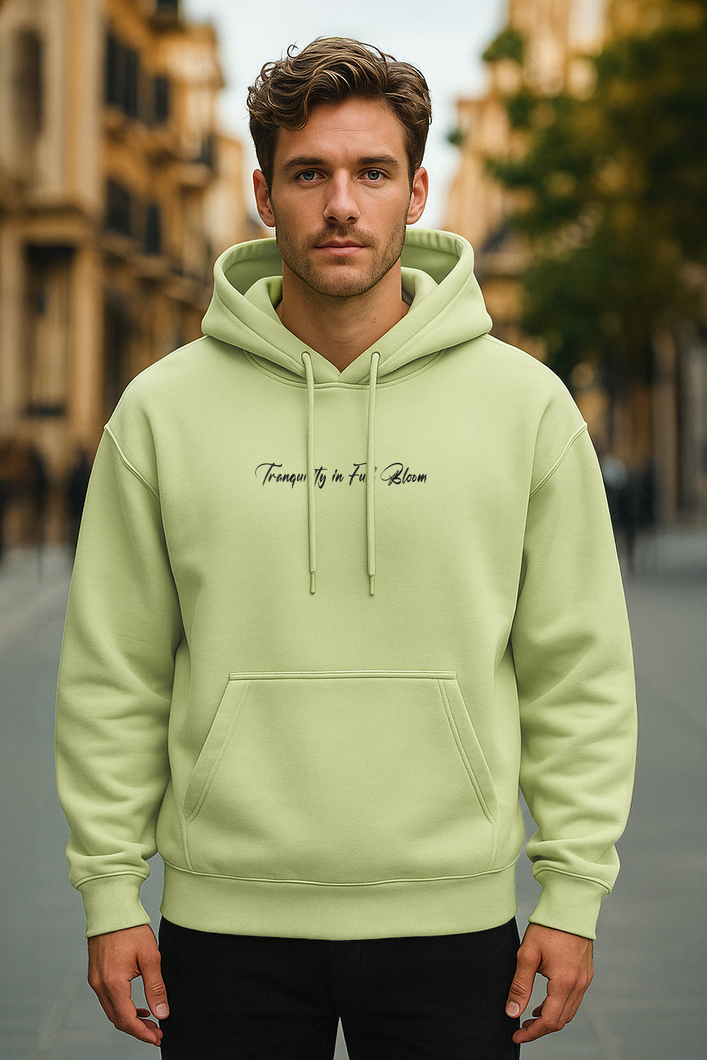 Tranquility in full bloom Oversized Hoodie