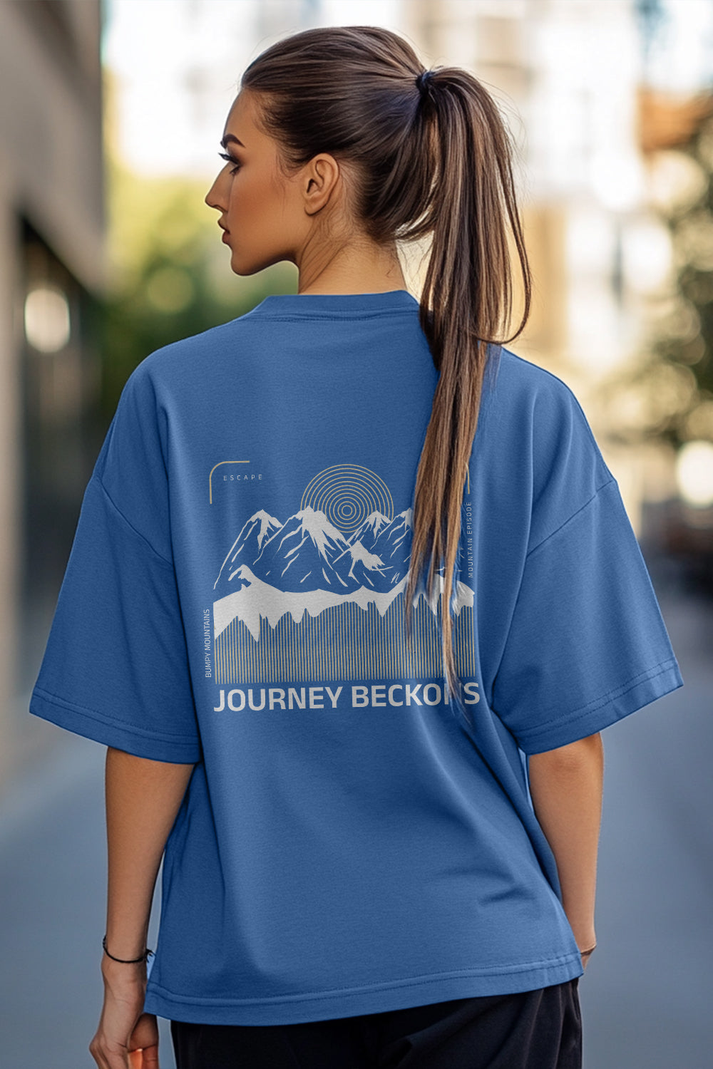 Journey Begins Oversized T-Shirt – Nobero - Main Image