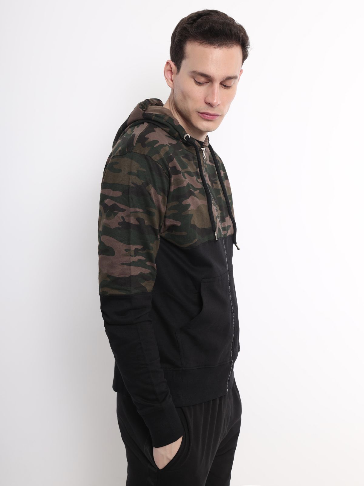 Never Pay Full Price for Camo Parachute Zipped Hoodie