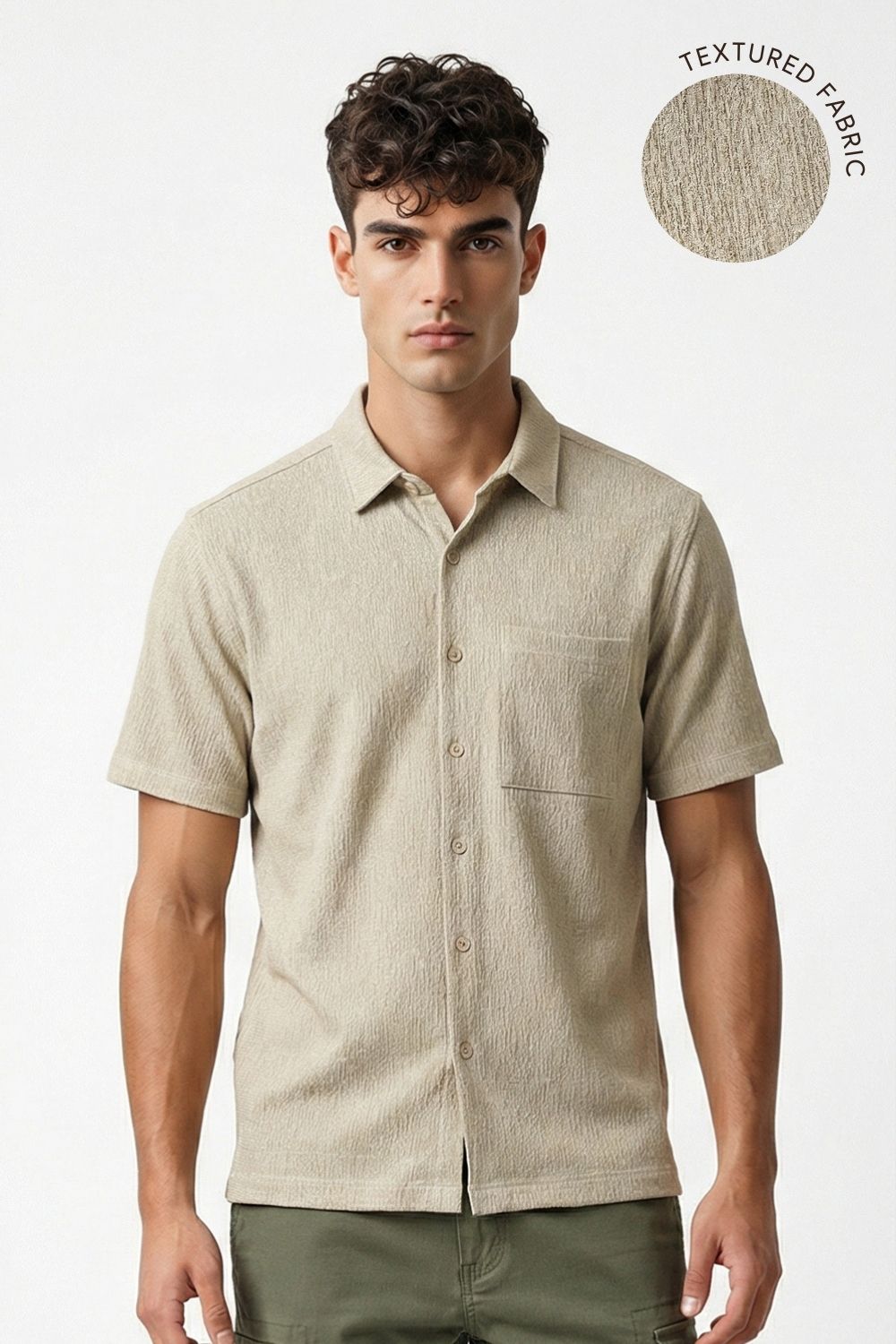 Stand Collar Knitted Shirt