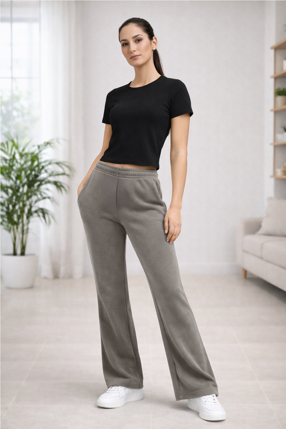 Flared Terry Pants