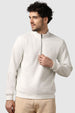 Avocado Zigzag  Quilted Zip-Up Sweatshirt