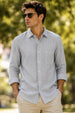Airy Stripe Linen Cotton Blend Shirt