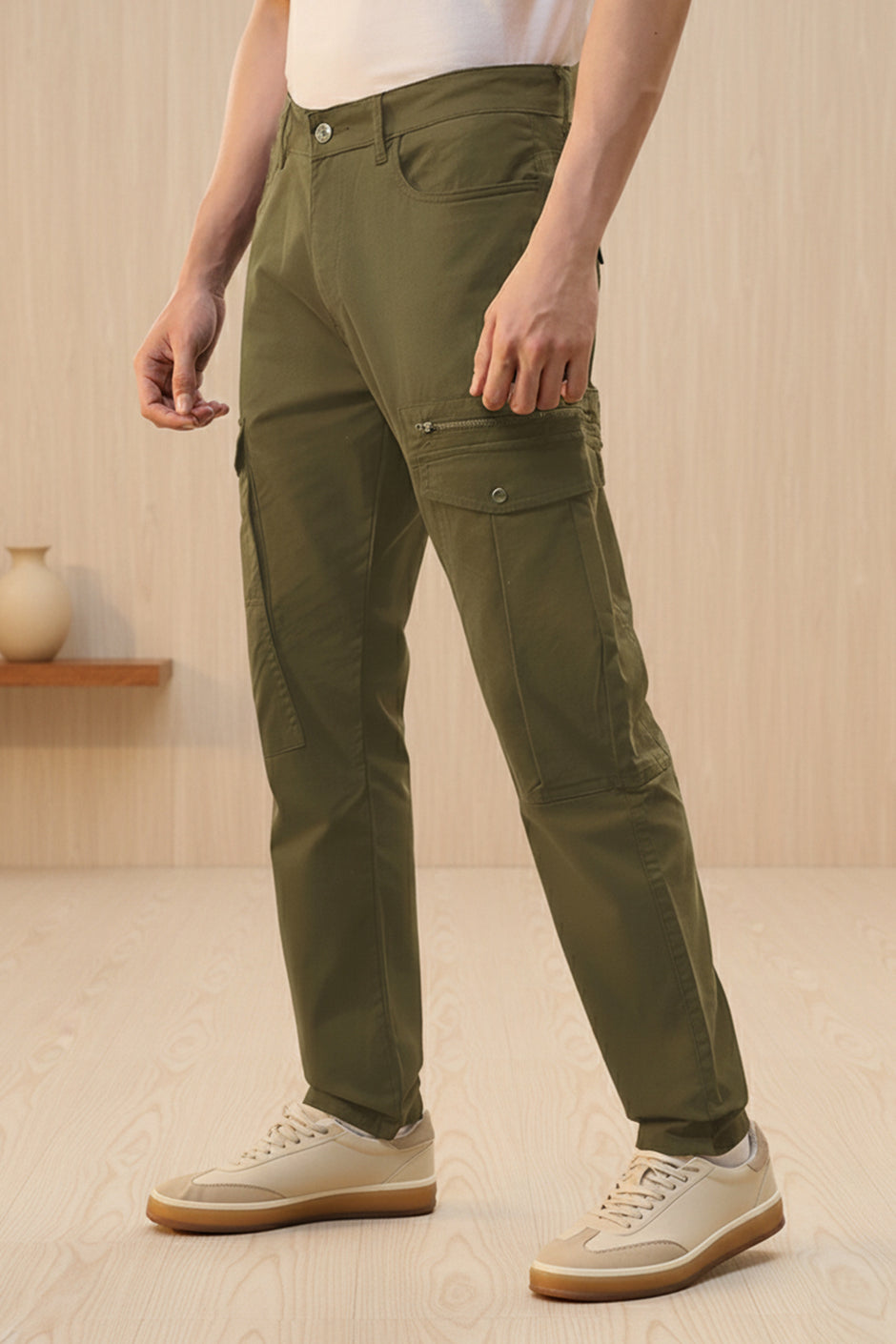 Cargo Pants for Men | Regular Fit Cargo Pants by Nobero