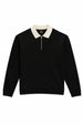 Quarter Zip Full Sleeve Polo T-Shirt