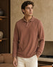 Popcorn Textured Full Sleeve Polo T-Shirt