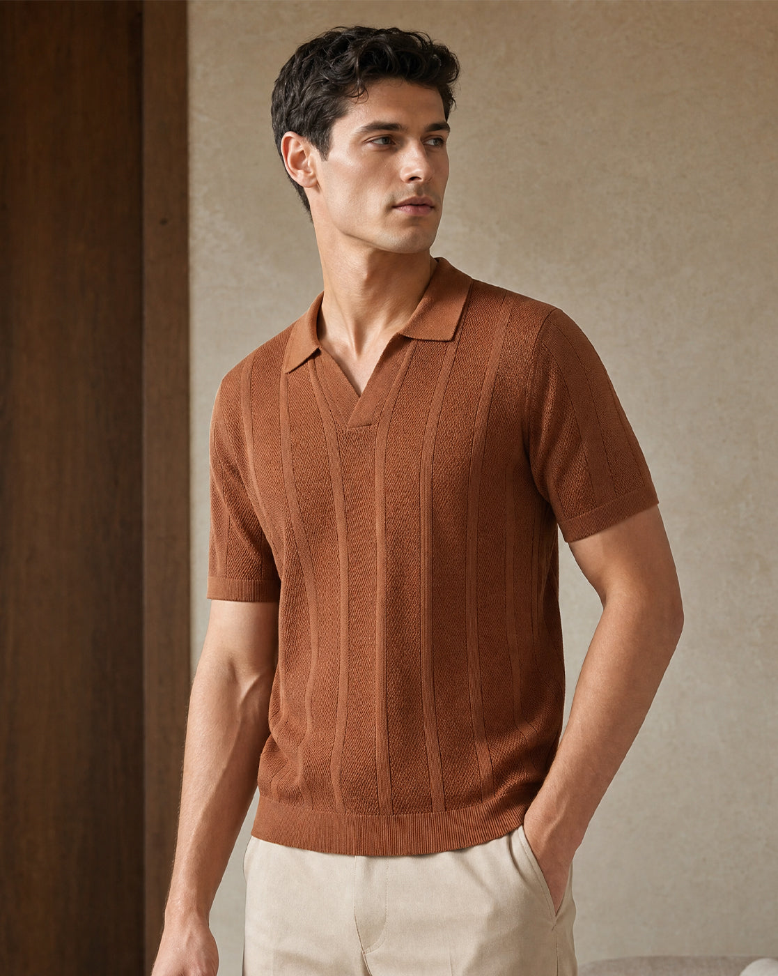 Urban Textured Polo T-Shirt