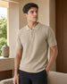 Cascade Zip Textured Polo T-Shirt