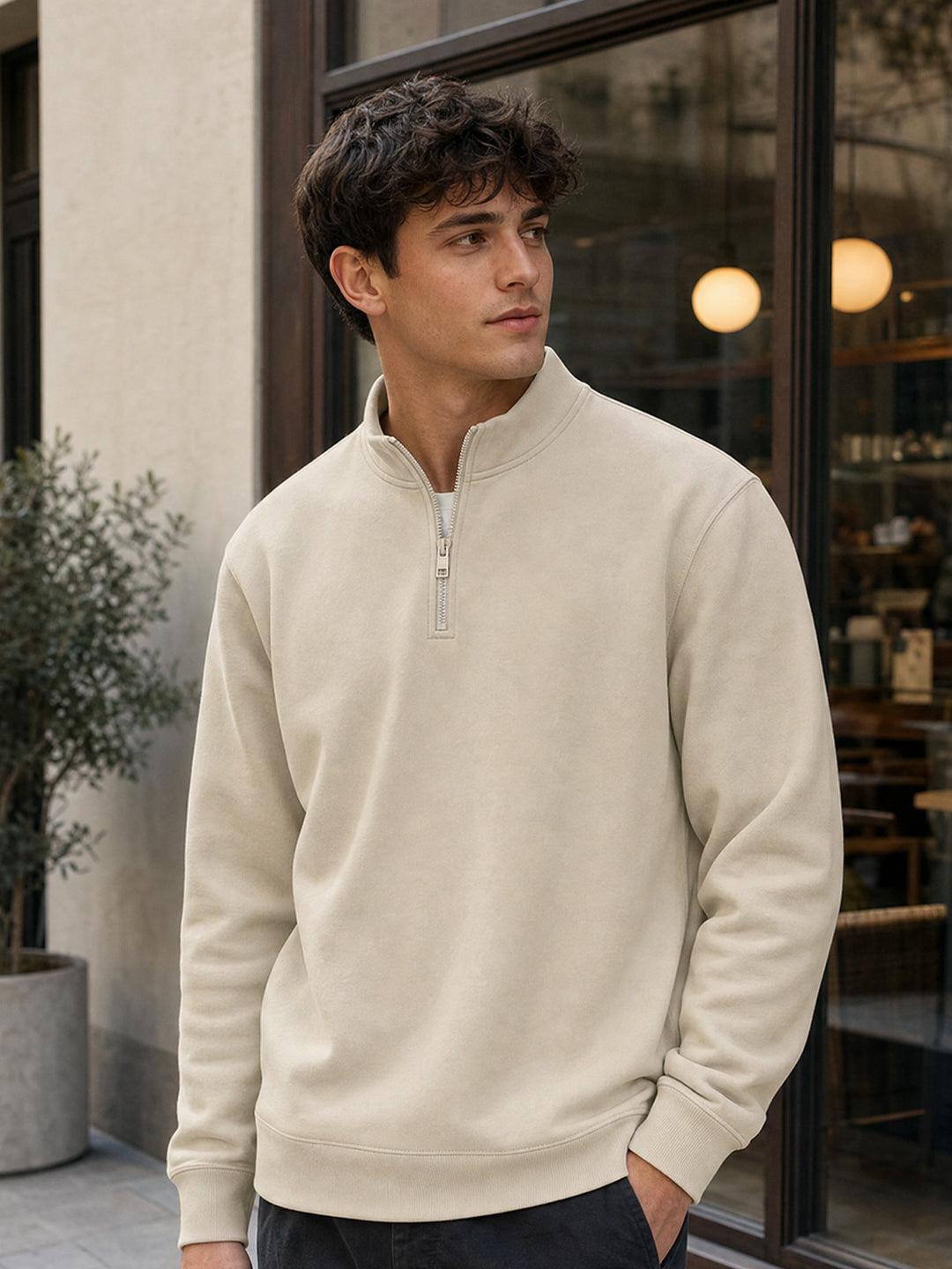 Mock Neck Sweatshirt