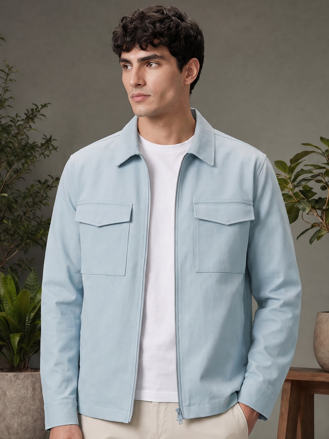 Cotton Twill Utility Jacket