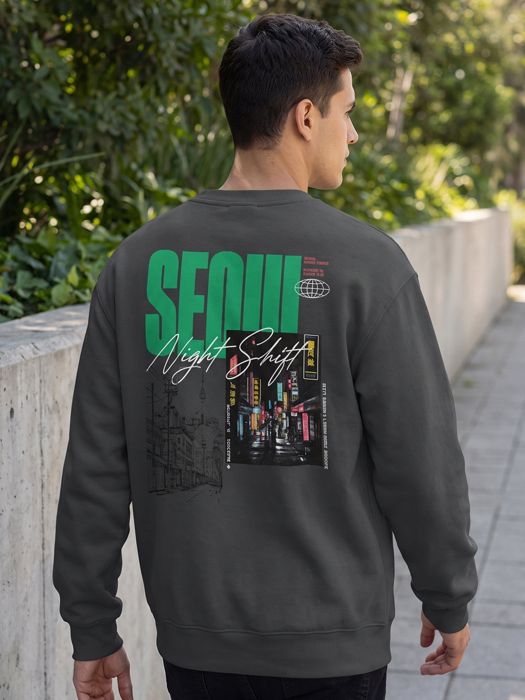 Seoul Night Shift Oversized Sweatshirt