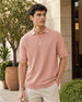 Structured Raglan Knit Polo T-Shirt