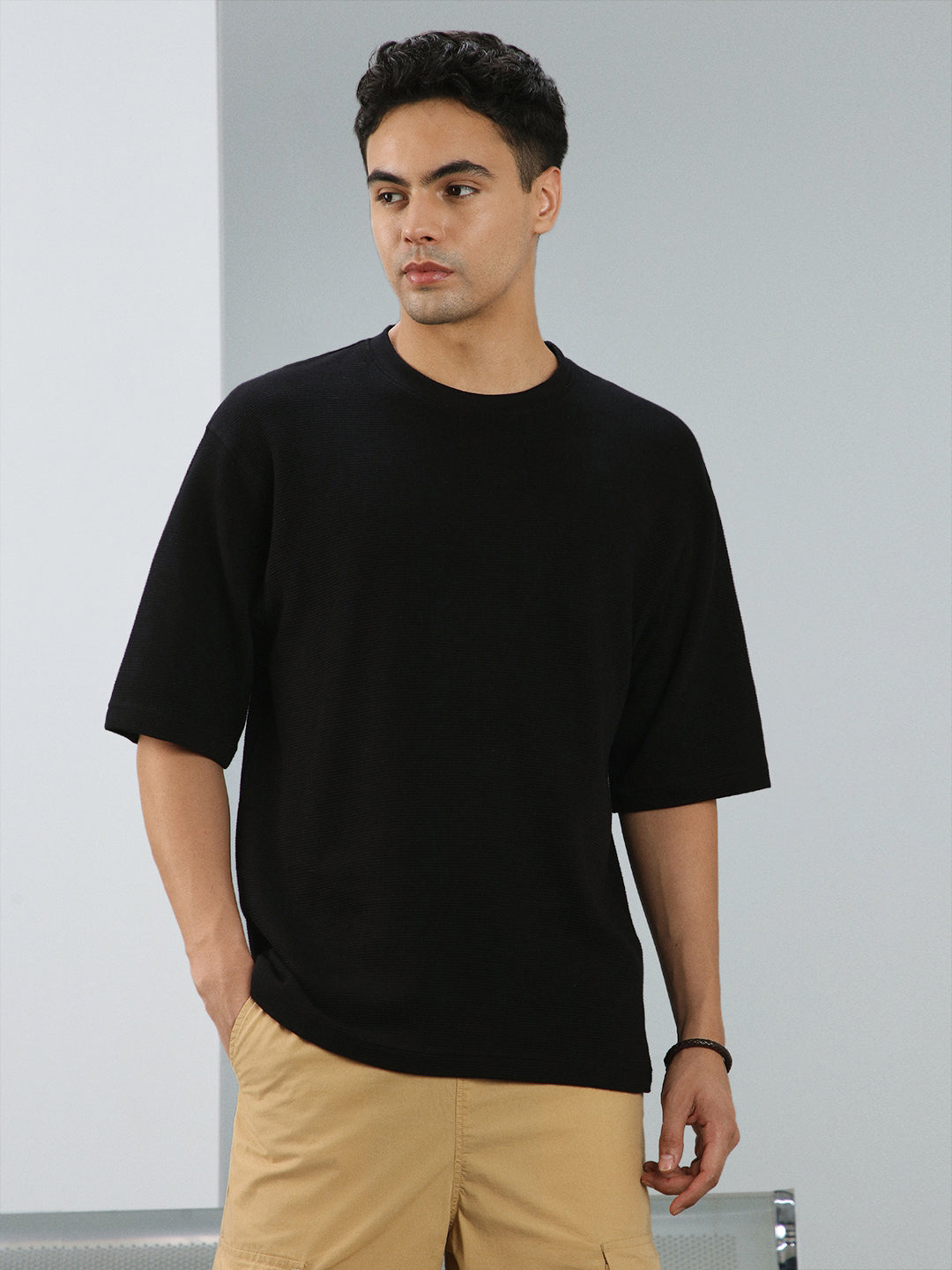 Ottoman Textured Relaxed Fit Tee