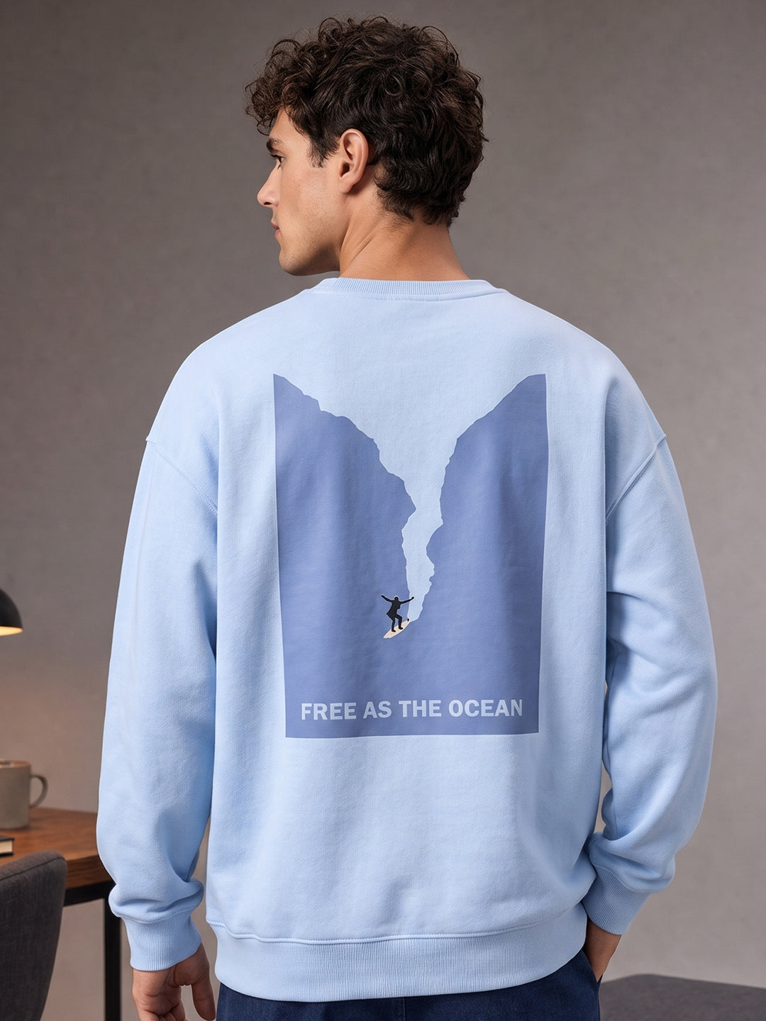 Free as the Ocean Oversized  Sweatshirt