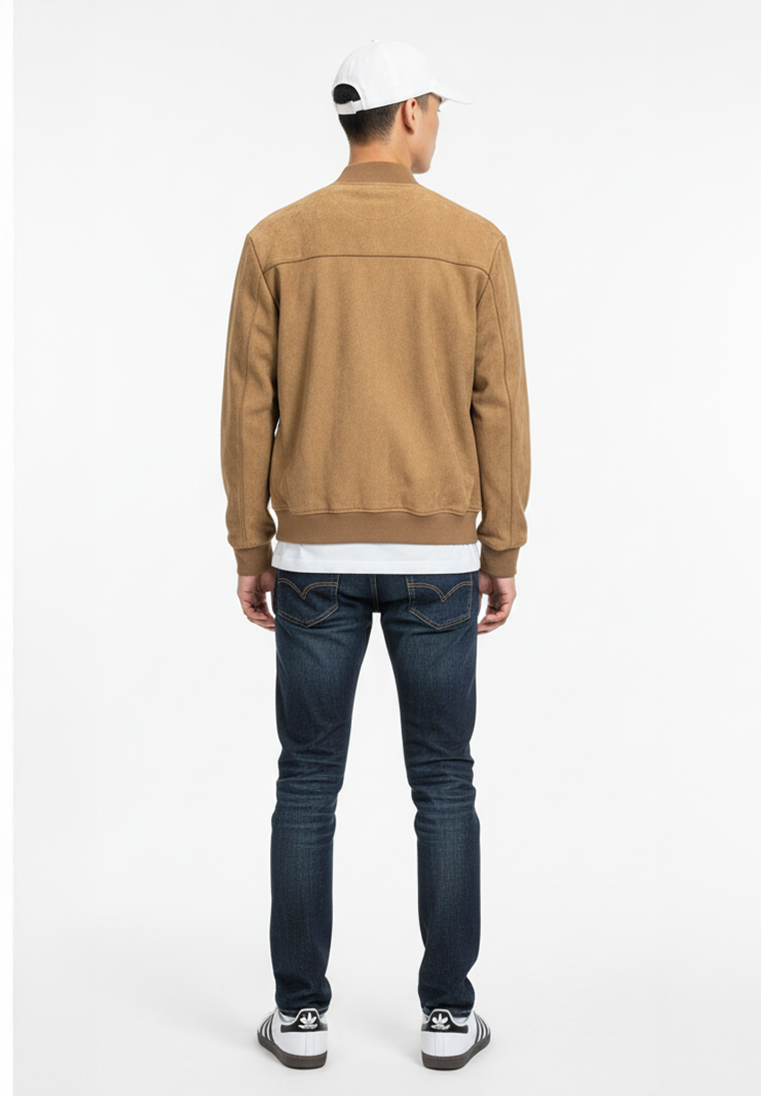Suede Touch Bomber Jacket