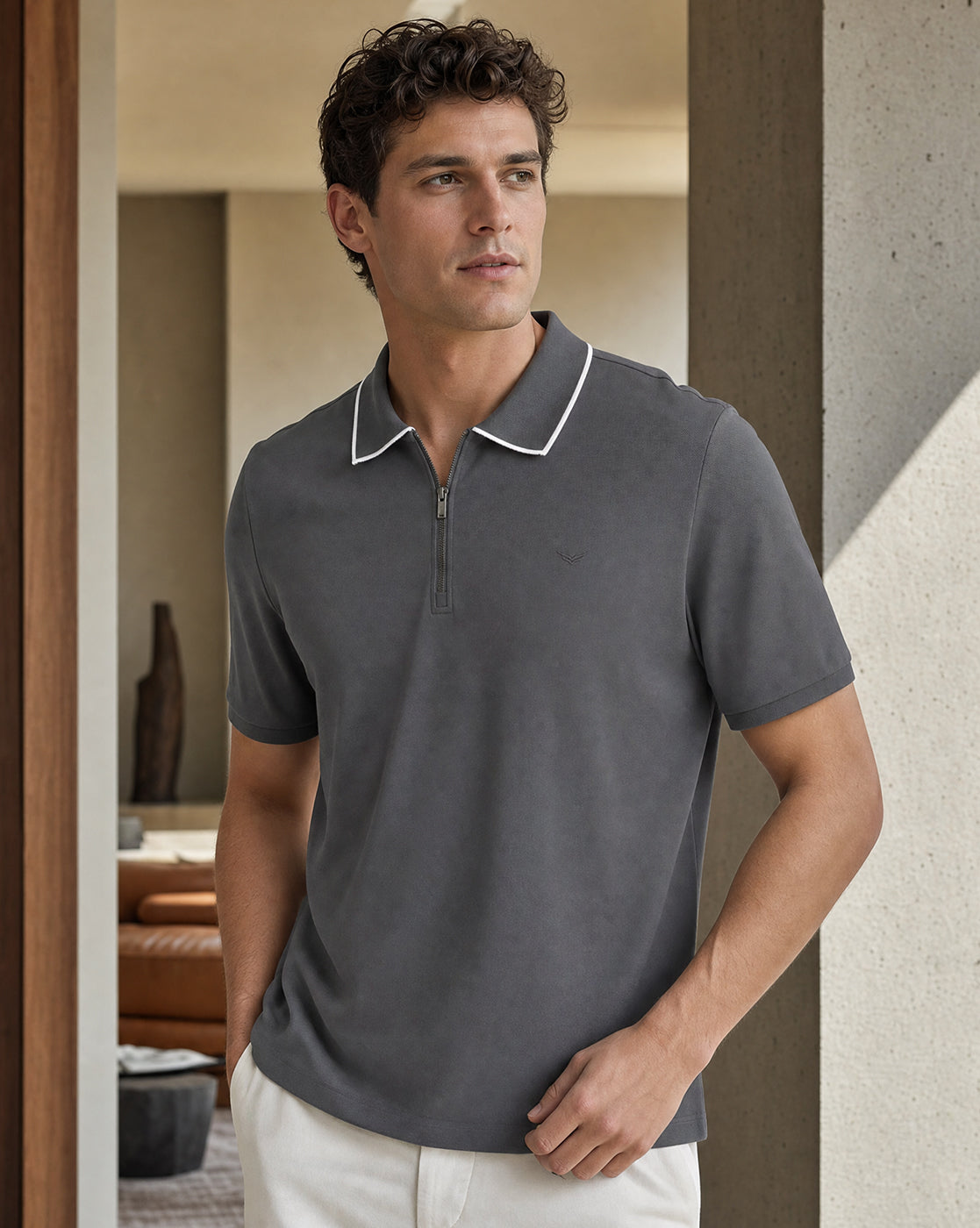 EdgeLine Zip Polo T-Shirt
