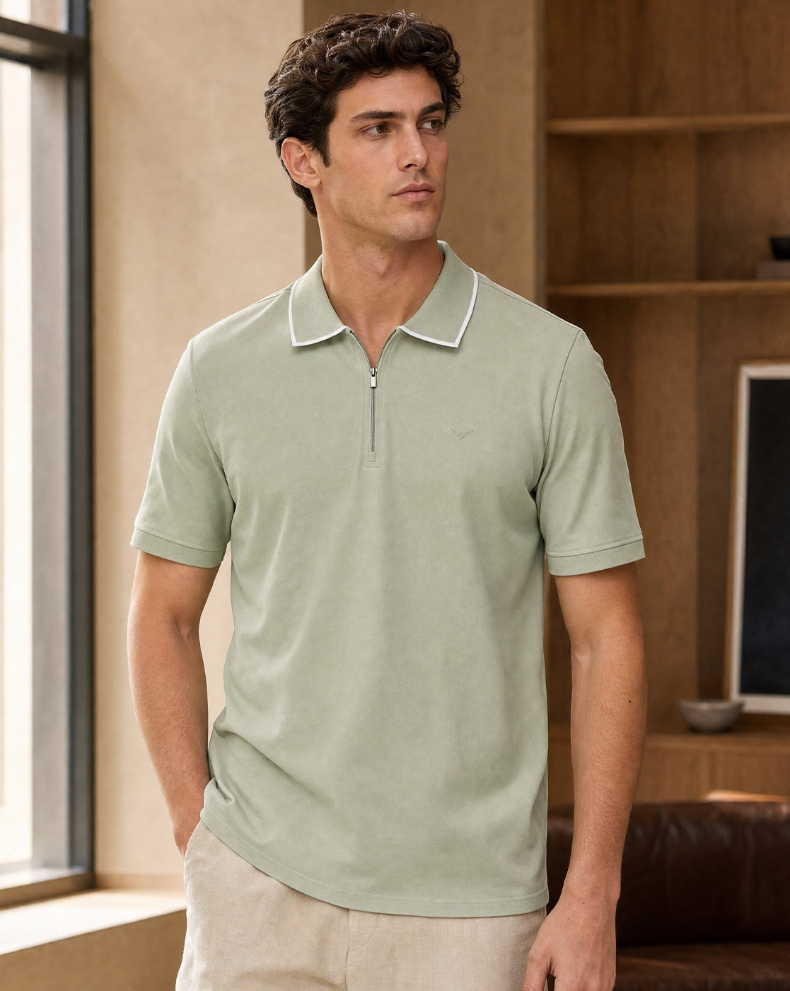 EdgeLine Zip Polo T-Shirt