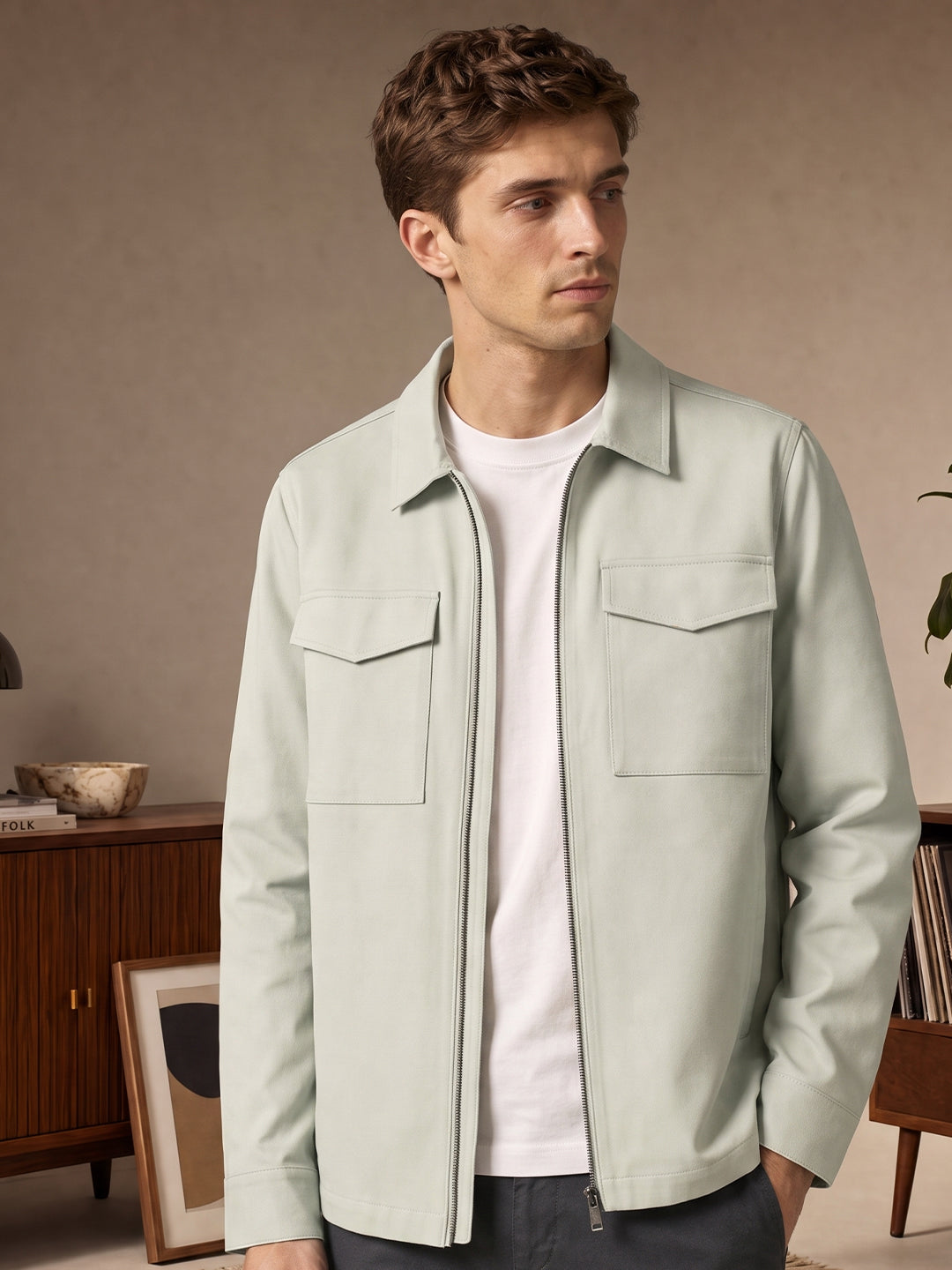 Cotton Twill Utility Jacket