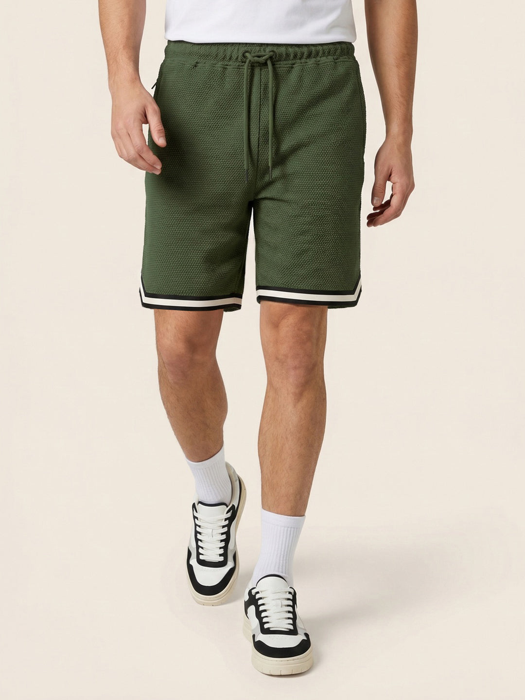 Popcorn Textured Relaxed Shorts