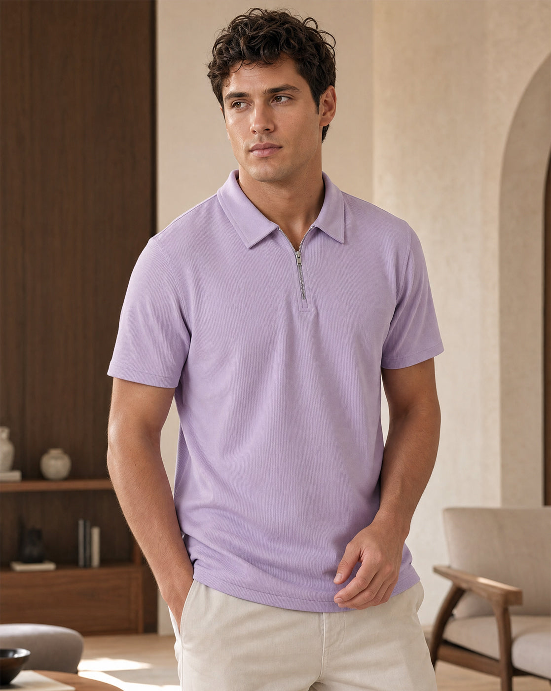 Nobero Rib Textured Polo