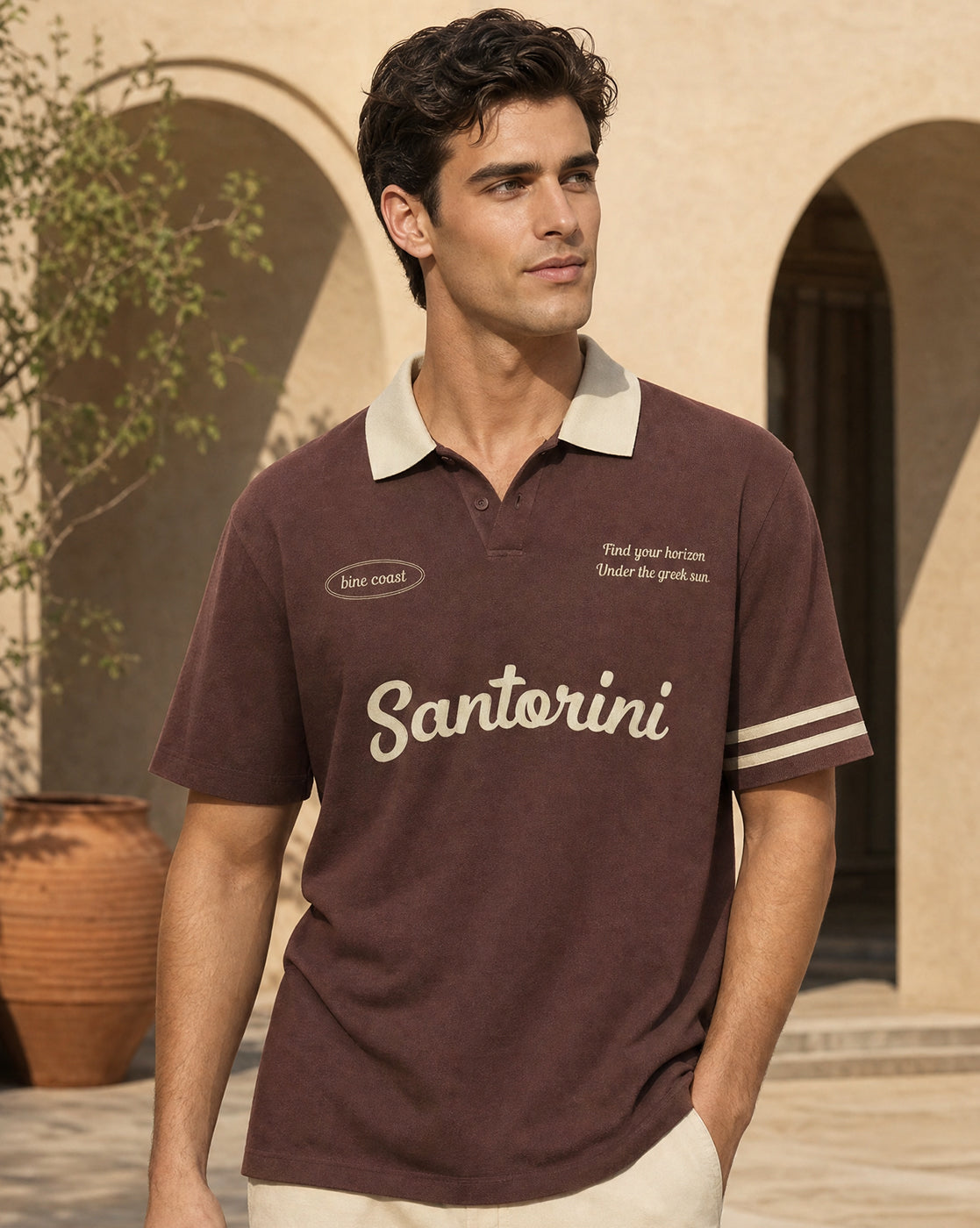 Santorini Oversized Polo T-Shirt