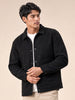 Men’s Regular Fit Knitted Suede Shacket