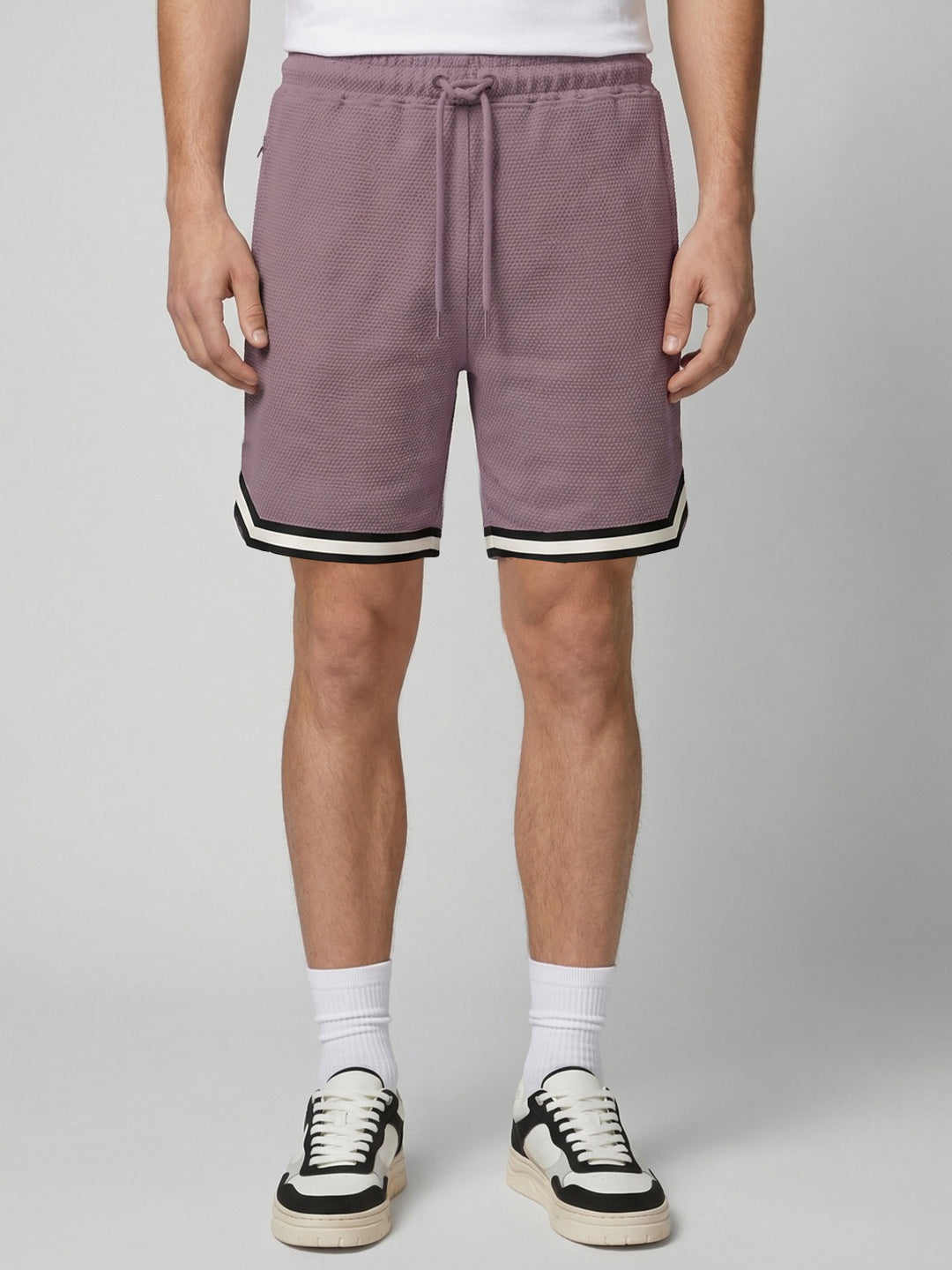 Popcorn Textured Relaxed Shorts