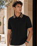 Striped Collar Polo T-Shirt