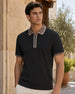 Zipper Collar Polo T-Shirt