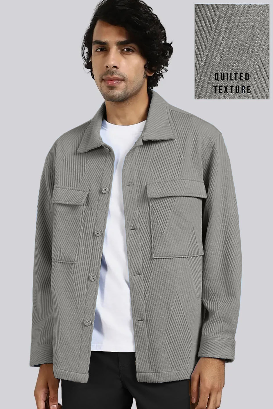 Oversized Textured Shackets