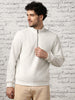 Avocado Zigzag  Quilted Zip-Up Sweatshirt