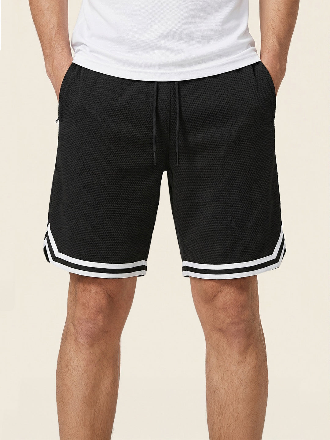 Popcorn Textured Relaxed Shorts