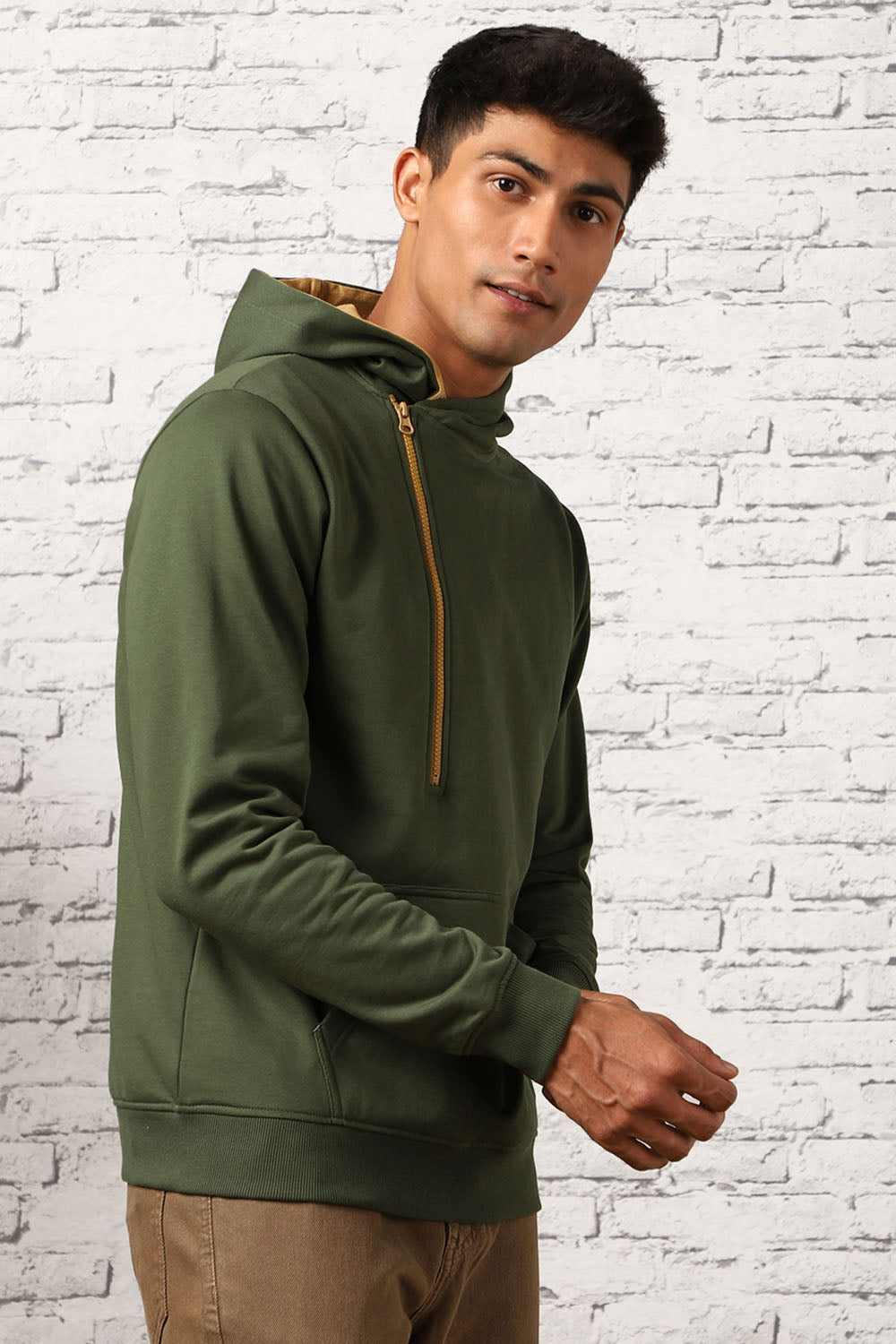 BELIEVE Half Zipper Hoodie