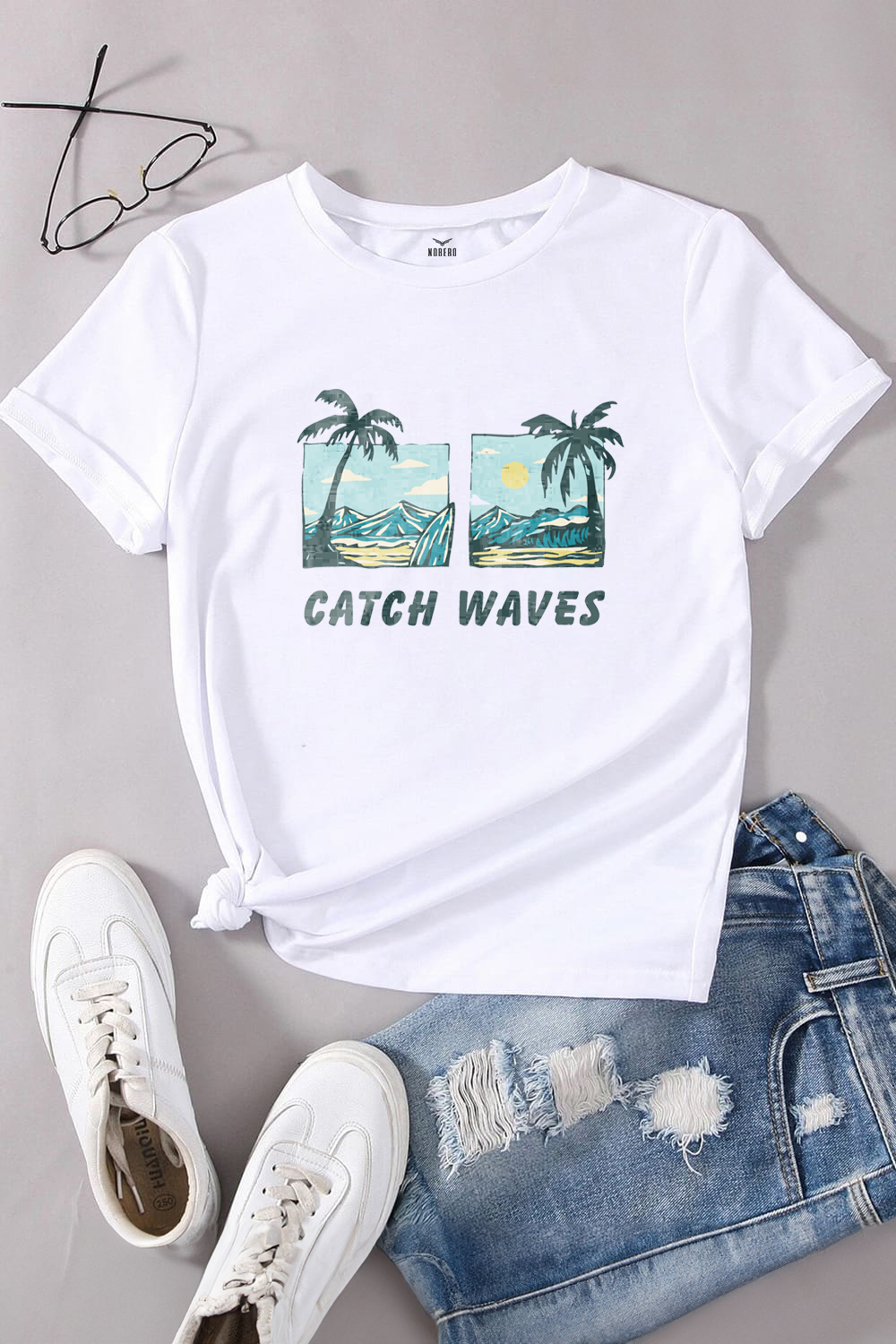 Boyfriend Catch Waves Classic Fit T-Shirt